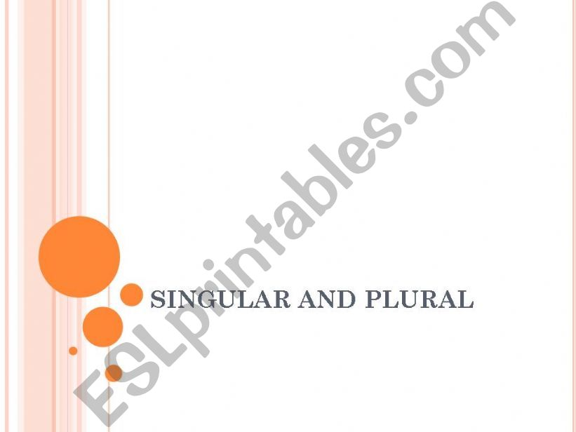 Singular and plural powerpoint