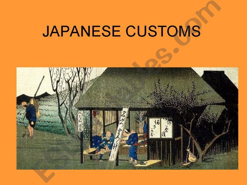 JAPANESE CUSTOMS powerpoint