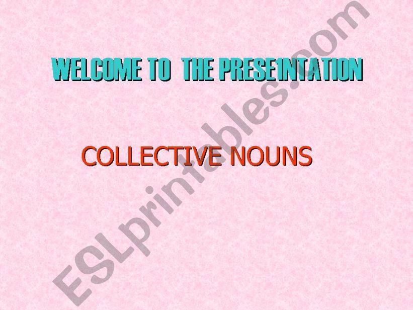COLLECTIVE NOUNS powerpoint