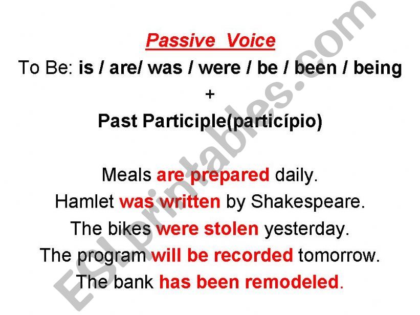 Passsive Voice powerpoint