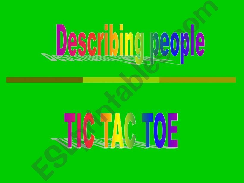 Describing people powerpoint