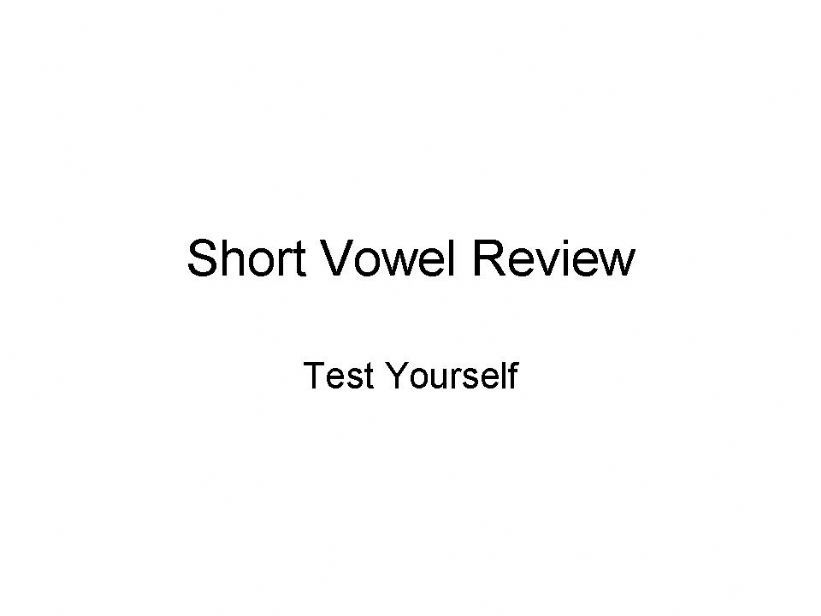 short vowel review powerpoint