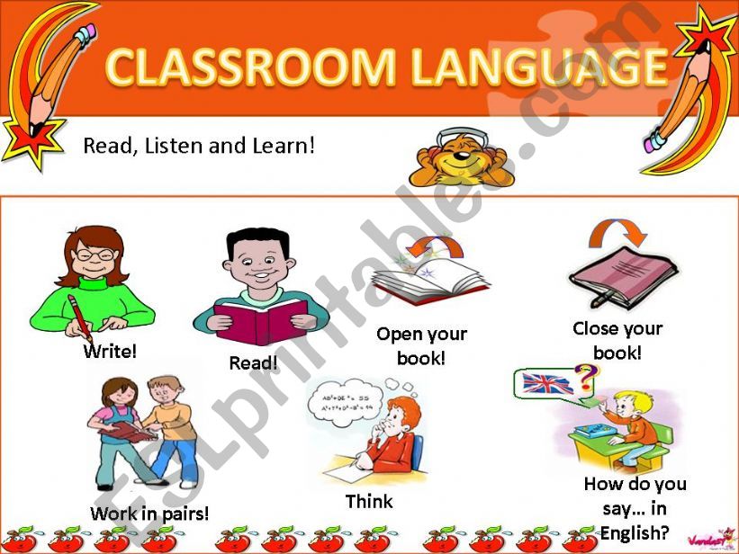 Classroom language when doing listening Useful classroom language for  teachers for doing listening. - ppt download