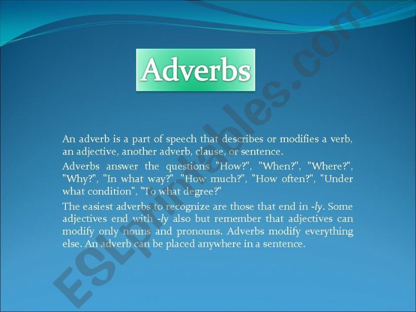 adverbs powerpoint