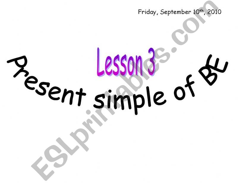 present simple of be powerpoint