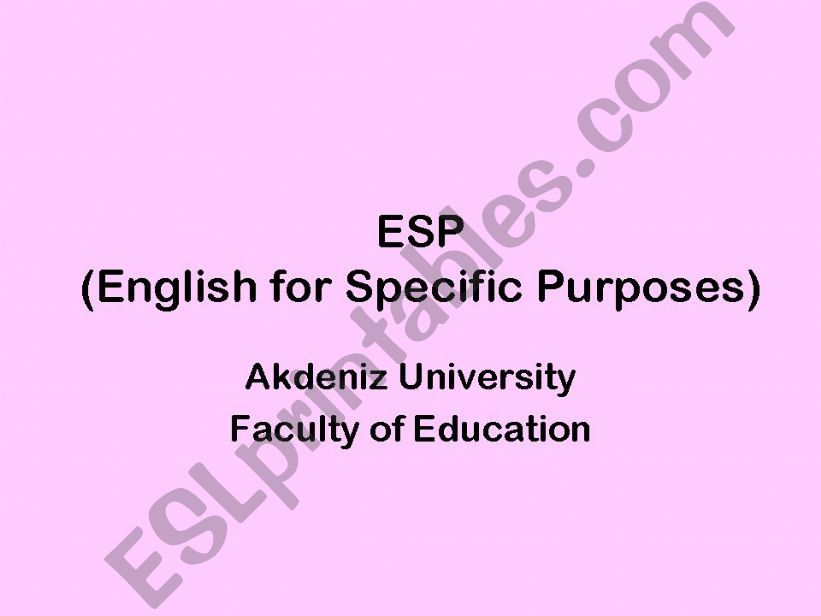 English for Specific Purpose powerpoint