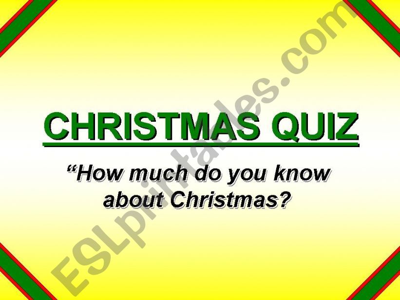 Christmas Quiz powerpoint