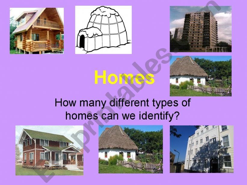 different types of homes powerpoint