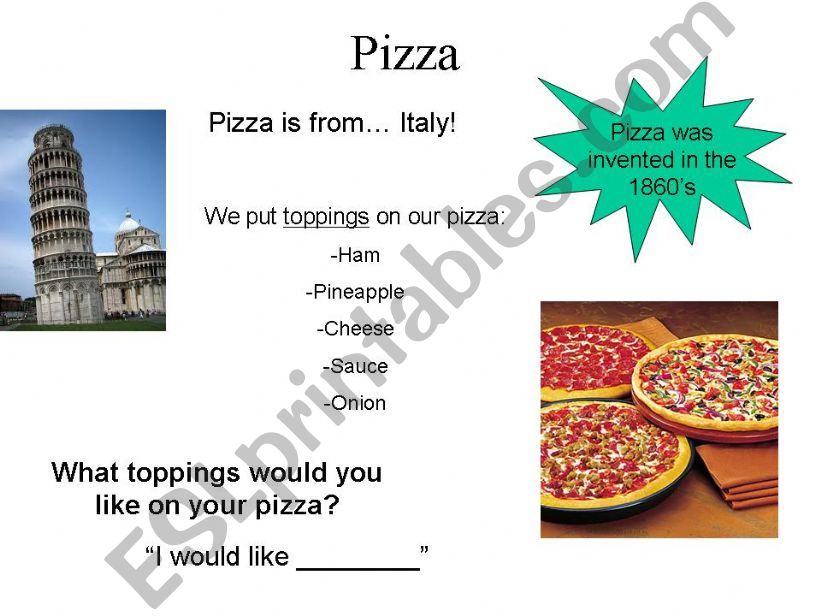 Foods around the world powerpoint