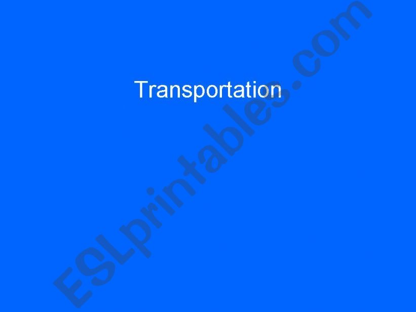 transportations powerpoint