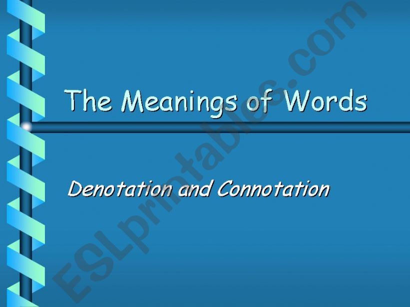 Denotations powerpoint