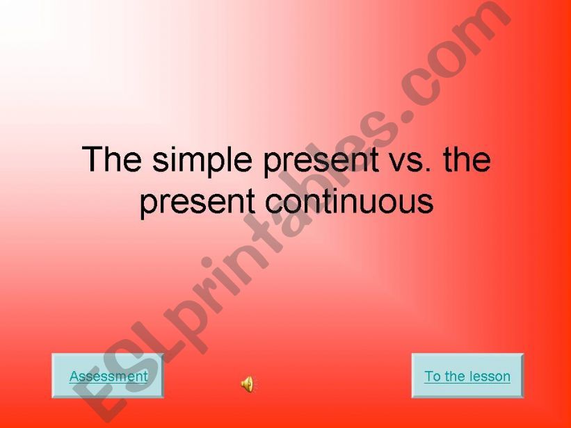 simple present  vs present progressive