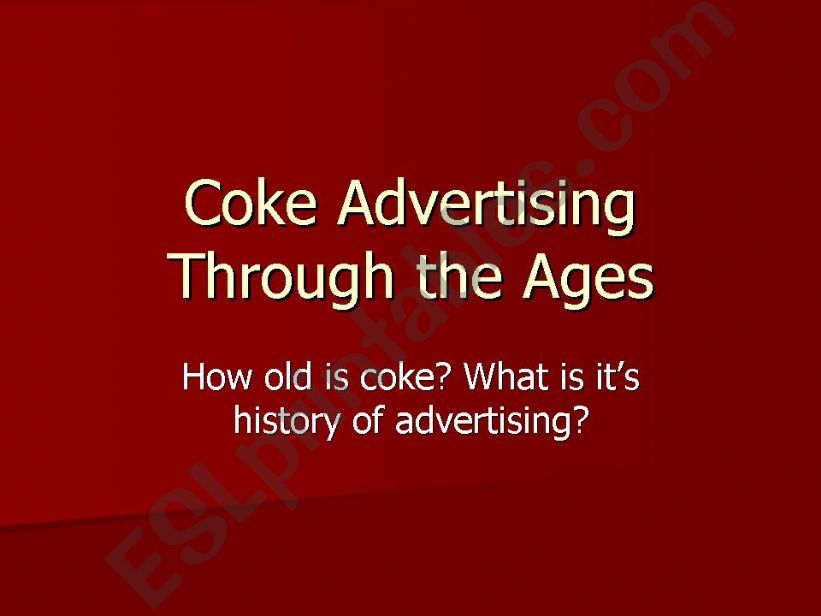 Coke Advertising throughout the ages