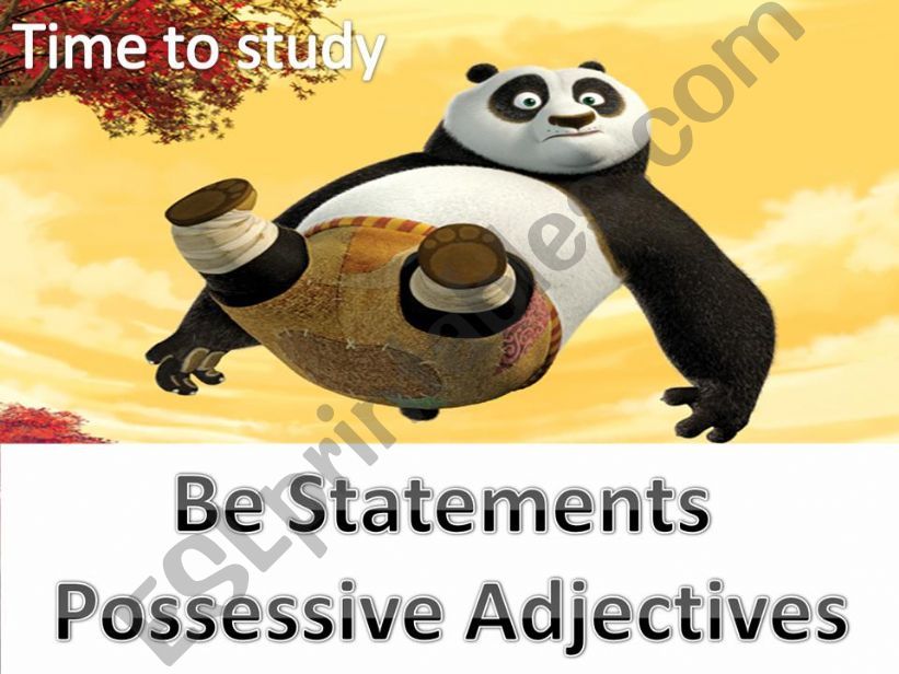 Be Statements and Possessive Adjectives Part  1