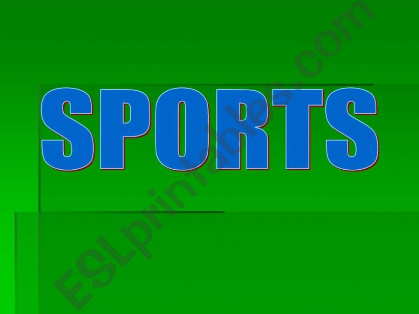 SPORTS powerpoint