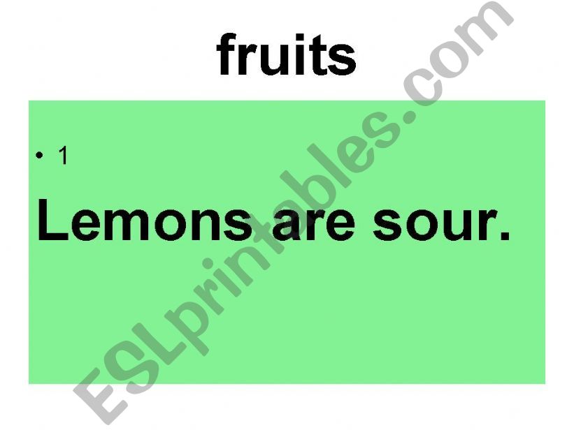 Fruity sentences - true or false?