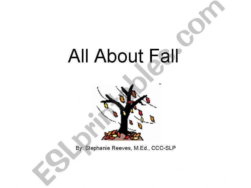 All about FALL powerpoint