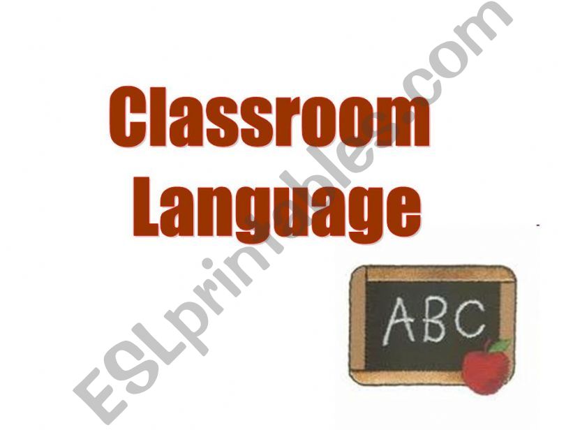 CLASSROOM LANGUAGE powerpoint