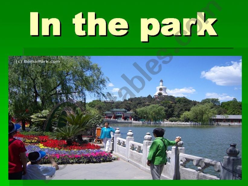 in the park powerpoint
