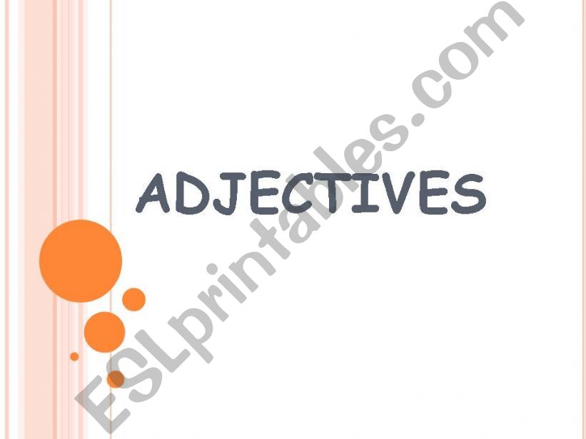 Adjectives powerpoint