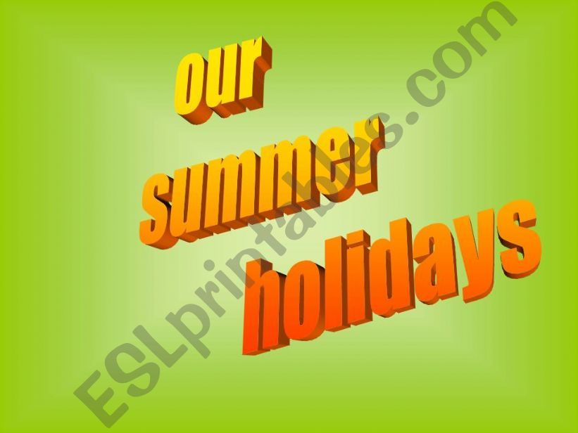 summer holidays powerpoint