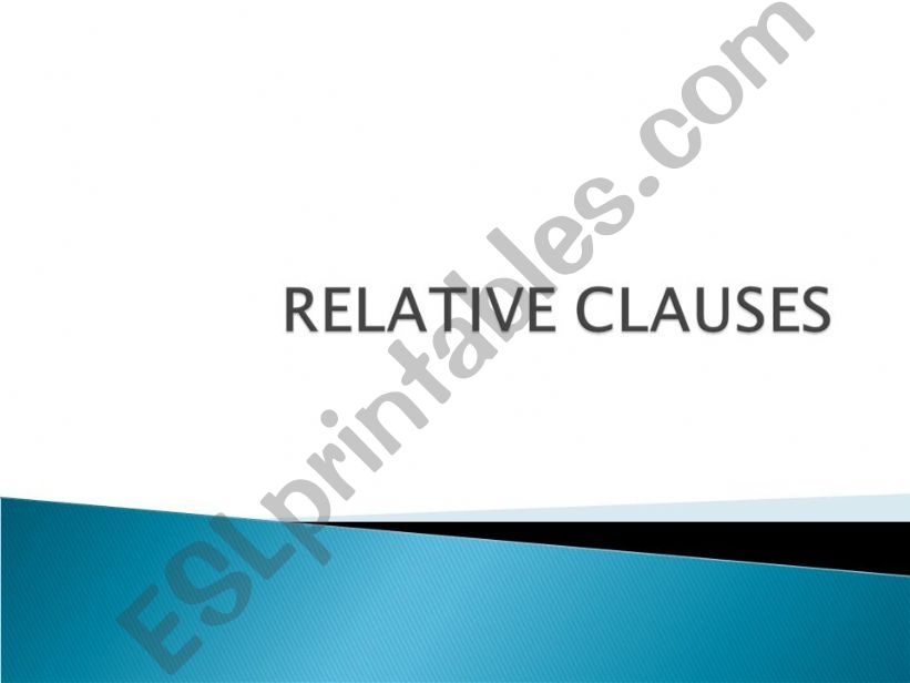 RELATIVE CLAUSES powerpoint