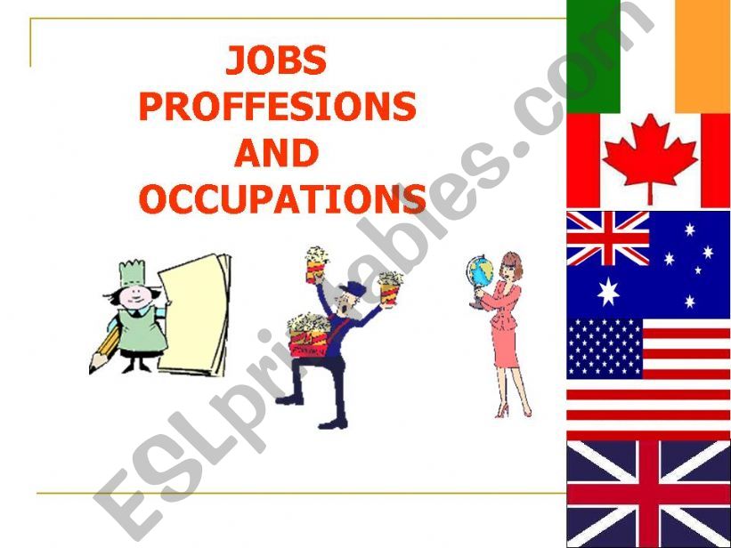 jobs,  professions and occupations