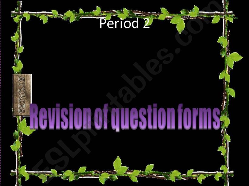 revision of question forms powerpoint