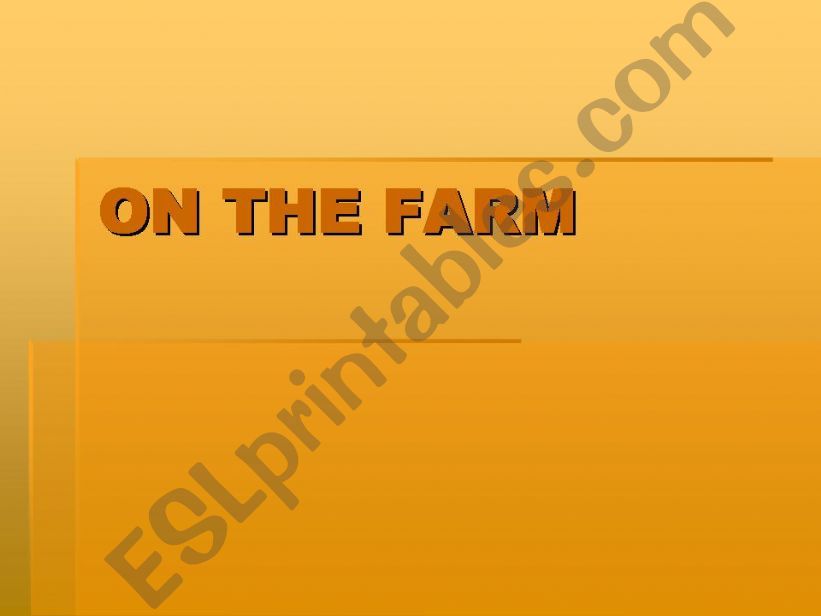 On the farm powerpoint