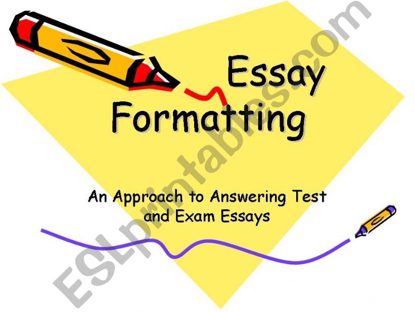 How To Write an Essay powerpoint
