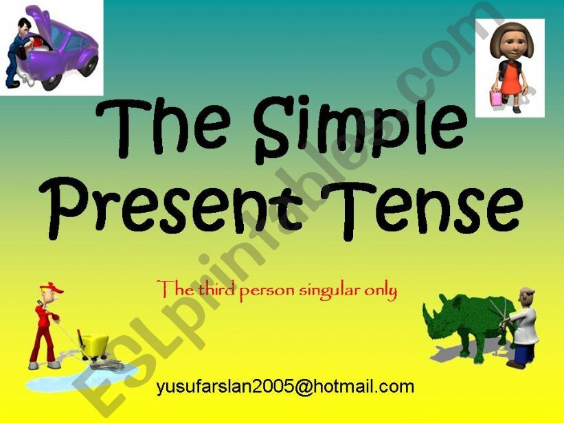 THE SIMPLE PRESENT TENSE   powerpoint
