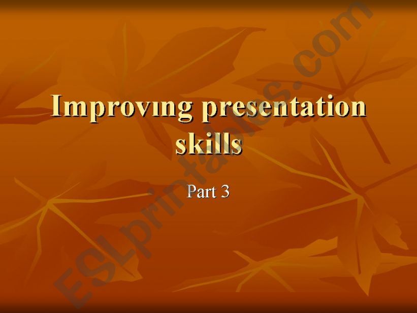improving presenation skills part3