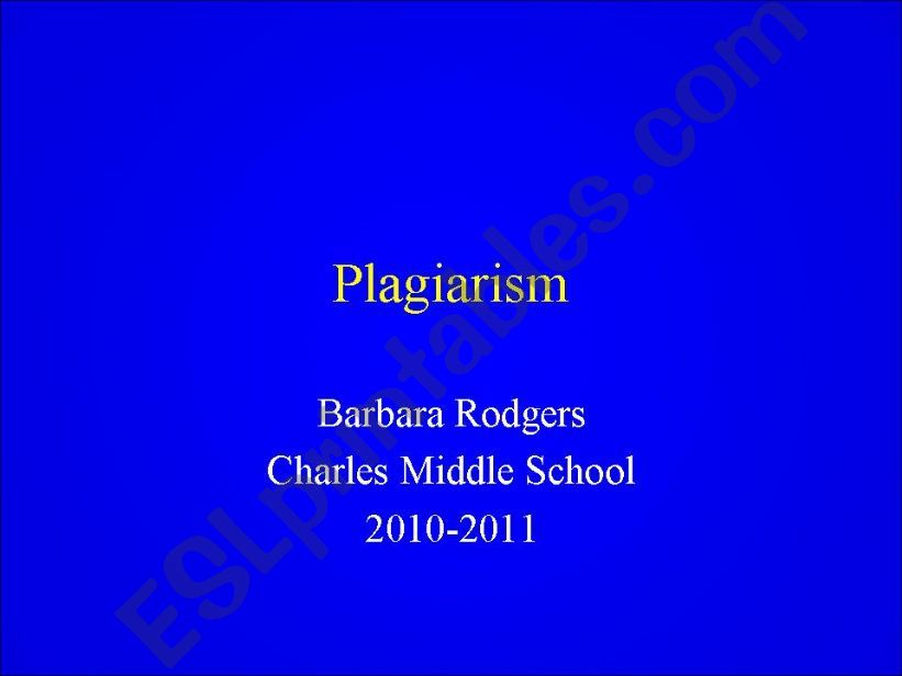 Avoiding Plagiarism in Reporting Research