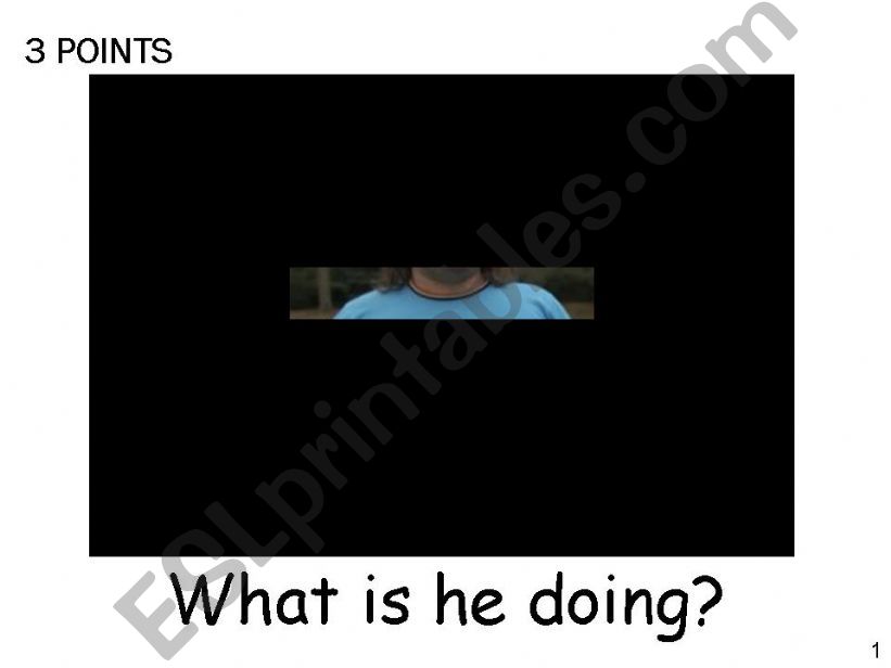 What is he doing? powerpoint