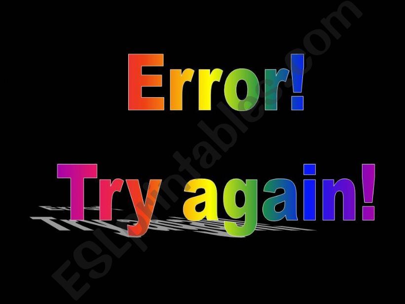 Error recognition powerpoint