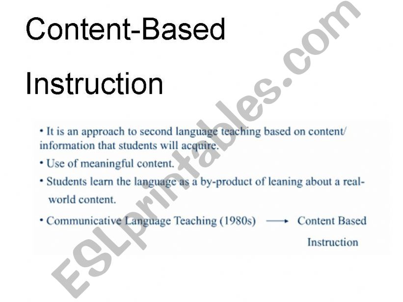 Content-Based Instruction powerpoint