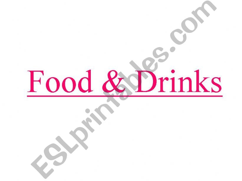 food & drinks powerpoint