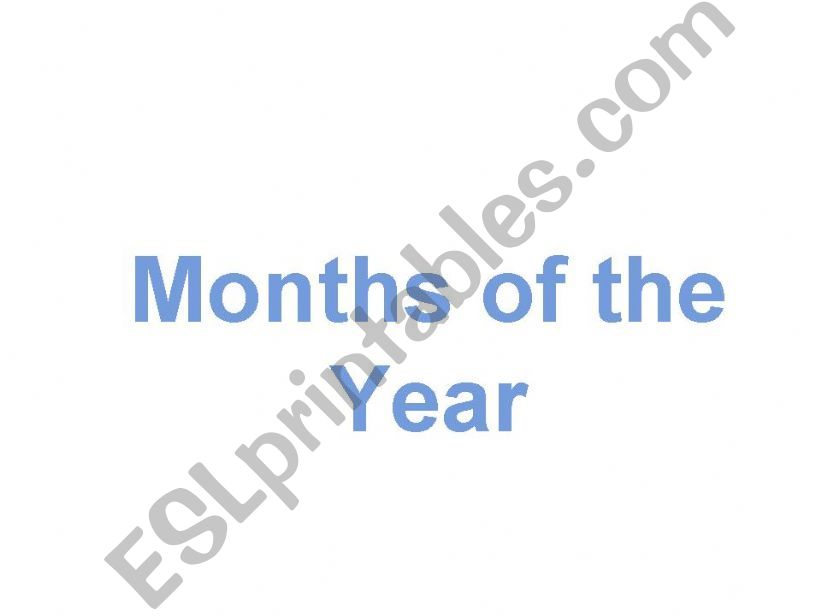 months of the year part 1 powerpoint