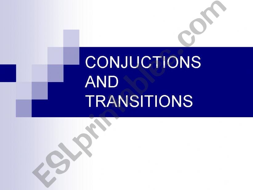 conjuctions and transitions powerpoint