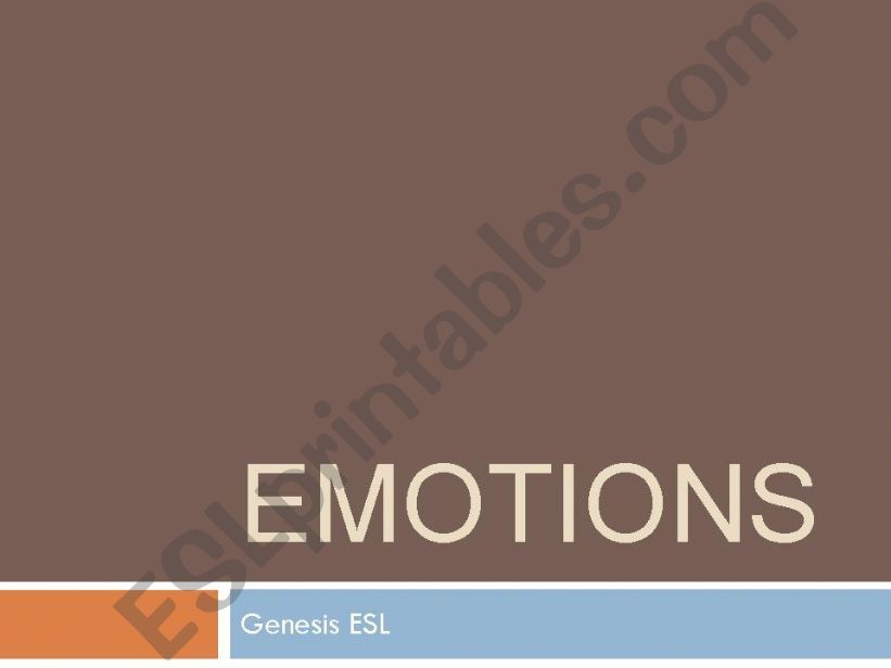 Emotions powerpoint powerpoint