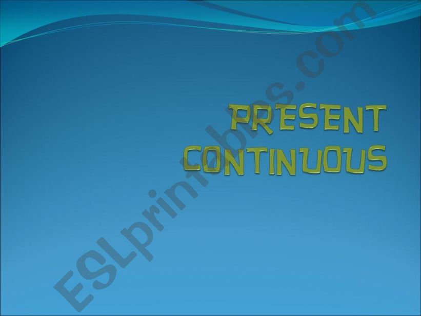 present continuous  powerpoint