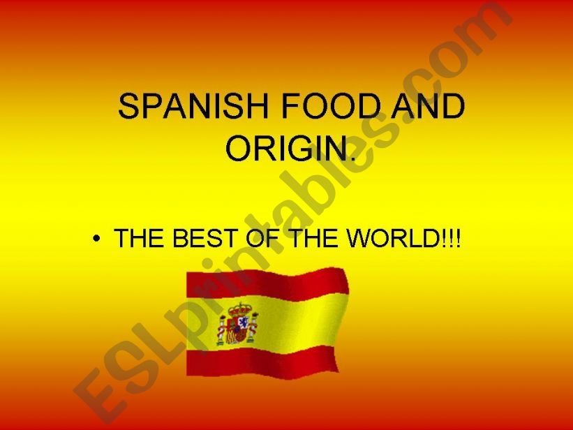 spanish food powerpoint