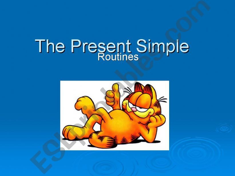 Present Simple with Garfield powerpoint