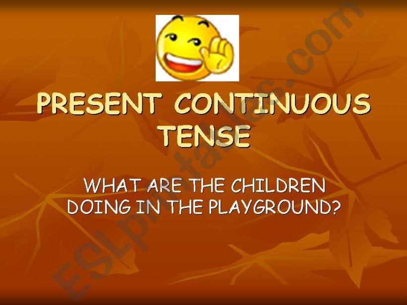 present contnuous powerpoint