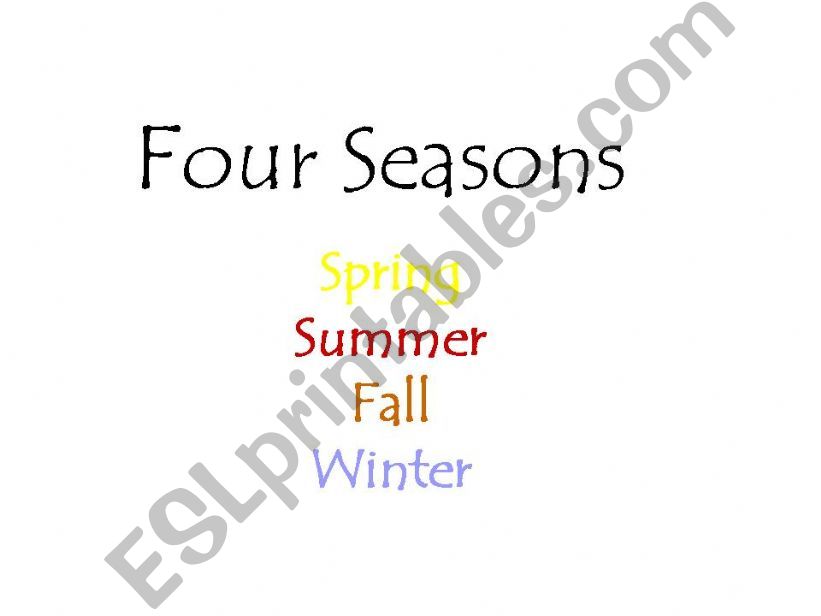 Four Seasons powerpoint