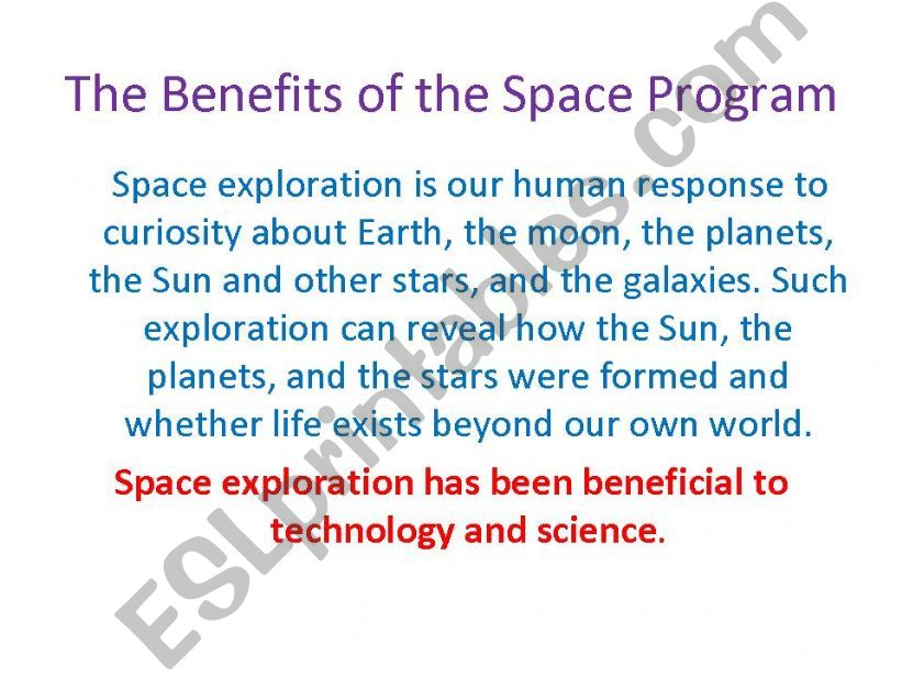 benefits of space program