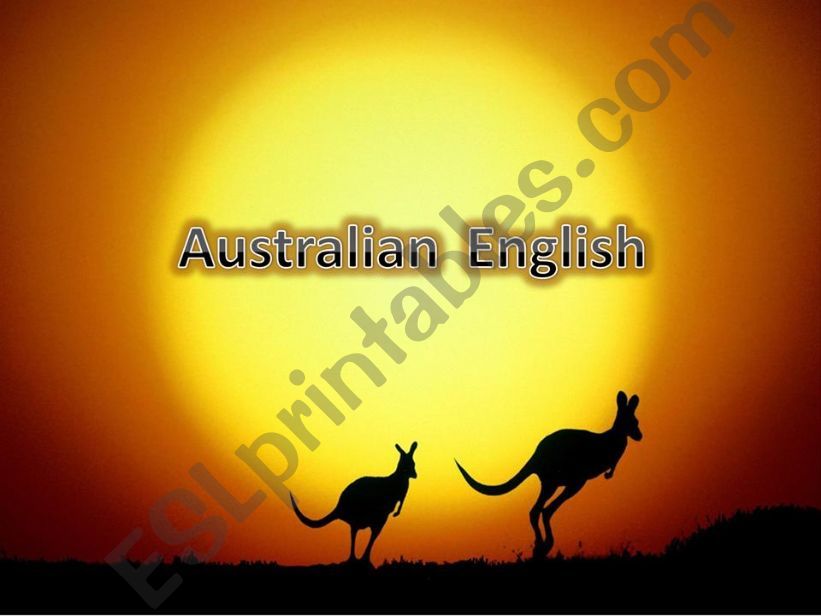 Australian English powerpoint
