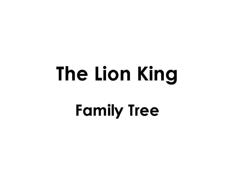 The Lion King Family Tree powerpoint