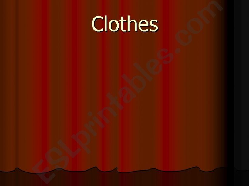 clothes powerpoint