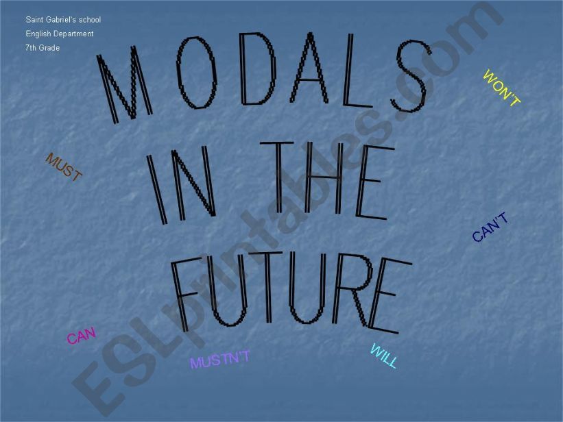 Modal in the future powerpoint